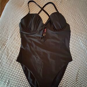 Adore Me Black One-Piece Swimsuit